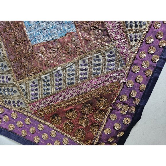 Set Of 3 Handmade Embroidered Pillow Covers Made In India - Picture 7 of 9